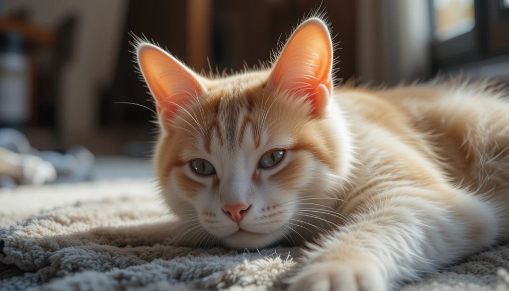 chat oreilles chaudes