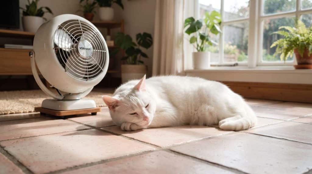 Chat tranquille à l'intérieur